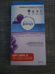 Febreze Vacuum Bag Replacement Dirt Devil U 29D6 Premium Allergen Filter