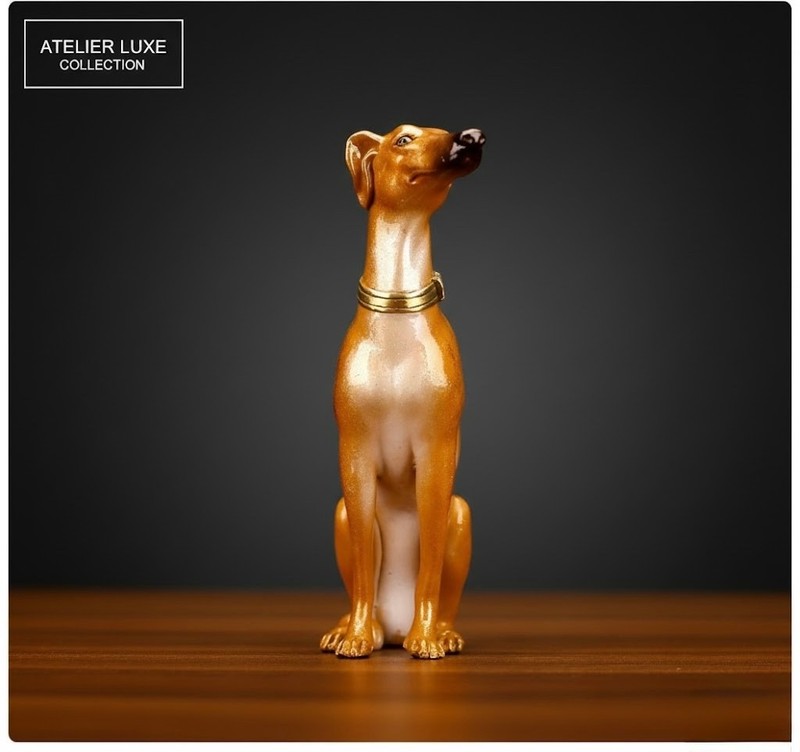 1.3 lbs (0.6kg) Solid Brass Greyhound - Lost Wax Casting Artisan Statue gallery
