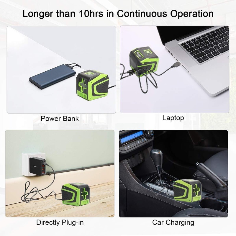 Huepar Self leveling Laser Level with Rechargeable Li-ion Battery Green Beam gallery