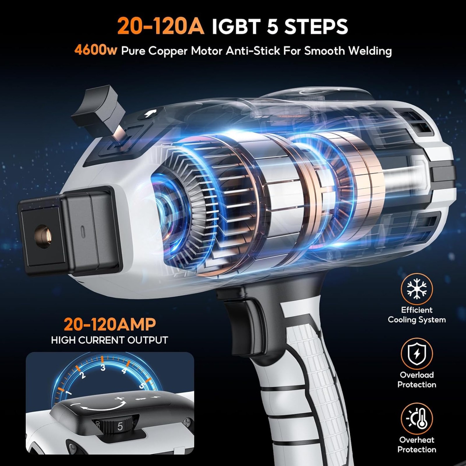 Portable Handheld Welding Machine - 110V IGBT Inverter Handheld Welder, 20-120A gallery