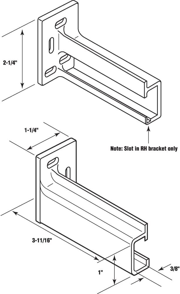 Rear Drawer Track Socket Bracket Side Mounted Drawer Rails Replacement Parts gallery