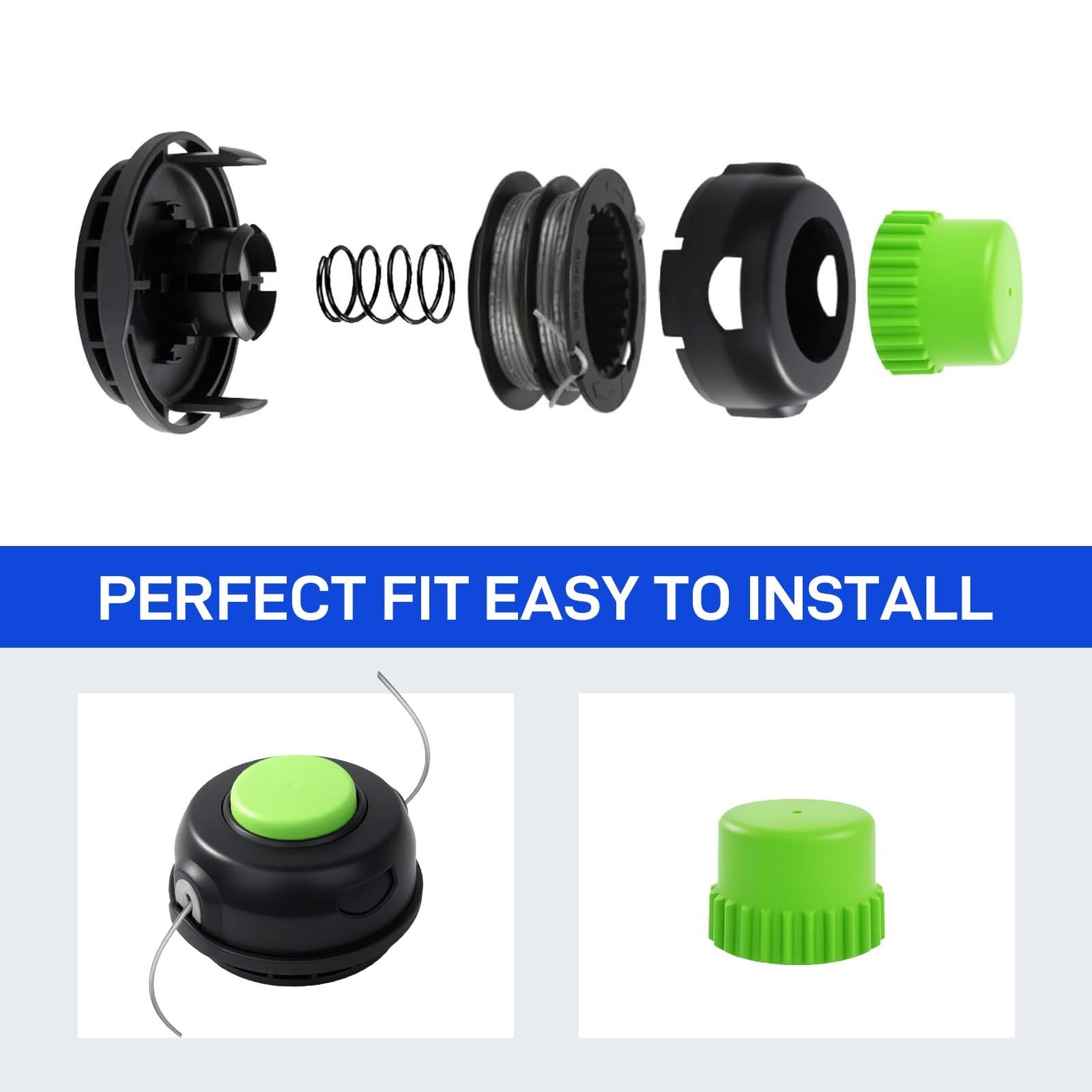 SB00L00 Replacement Trimmer Head STG401 Compatible with Greenworks 60V Black gallery