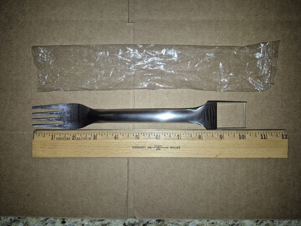 2 In 1 Stainless Steel Watermelon Fork & Cutter, 10" gallery