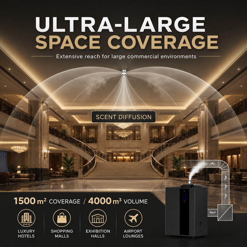 QA1000 Commercial HVAC Scent Diffuser 800mL Bluetooth Waterless Aroma Machine gallery