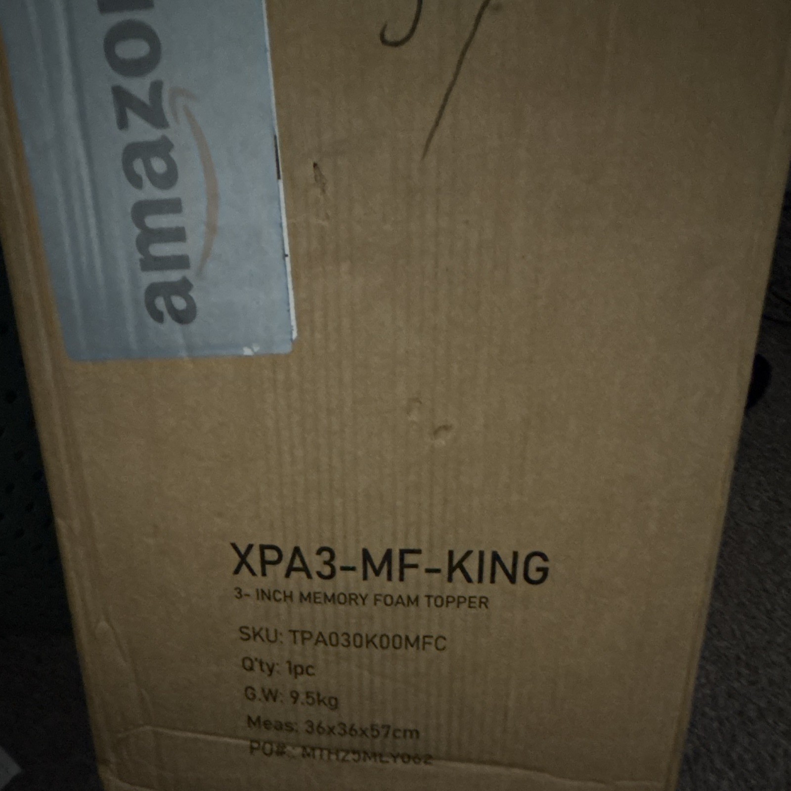 Amazon King 3in Memory Foam Mattress Topper White 75 x 79 in XPA3-MF-KING gallery