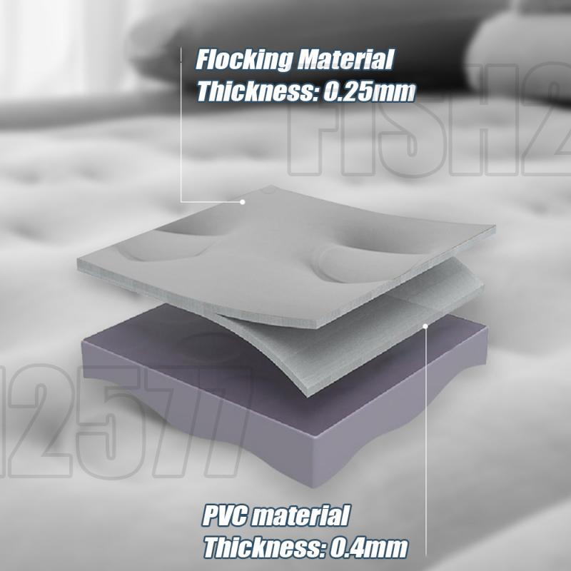 Inflatable High Raised Double King Size Air Bed Mattress w/Pump Pillow Set grey gallery