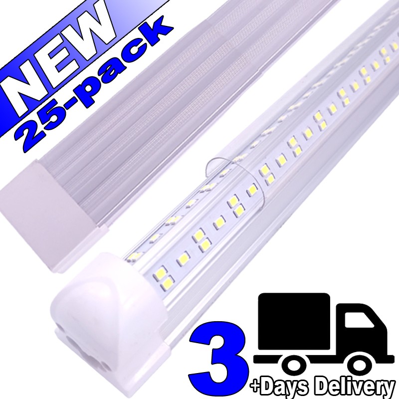25PACK Integrated LED Tube 8ft 144w LED Bar Lamp LED Shop Light Fixture 6500K gallery