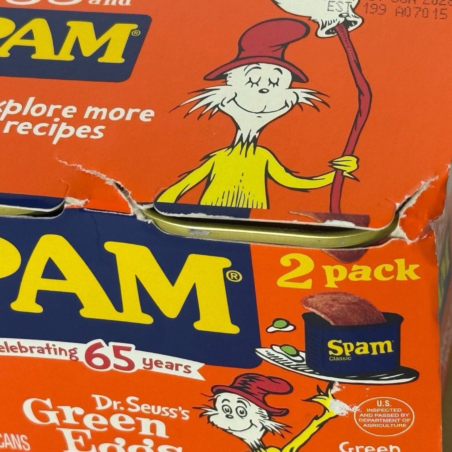Spam Classic Green Eggs And Ham SPAM LIMITED EDITION Two 12oz Cans 6/2028 gallery
