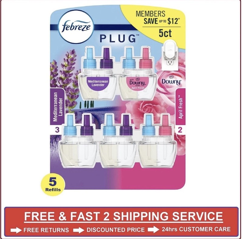 Febreze Plug Refills – Mediterranean Lavender & Downy April Fresh Scents. gallery