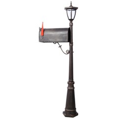 Curbside Mailbox Post Light Combination Kit Stratford Mail Box Cast Aluminum