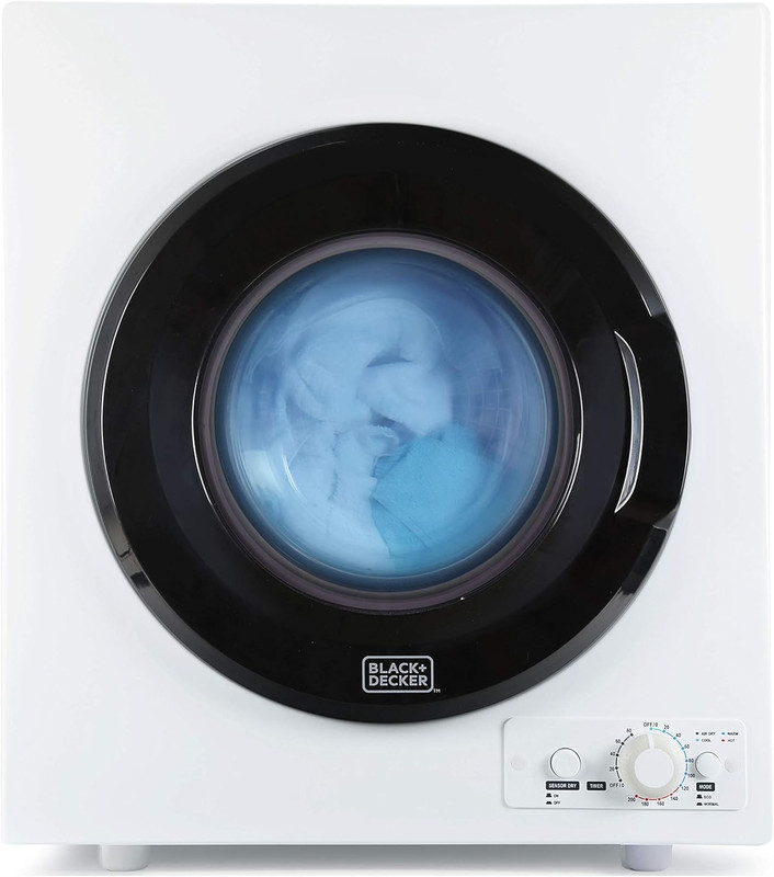 BLACK+DECKER BCED37 Compact Dryer for Standard Wall Outlet, Small, 4 Modes, Load gallery