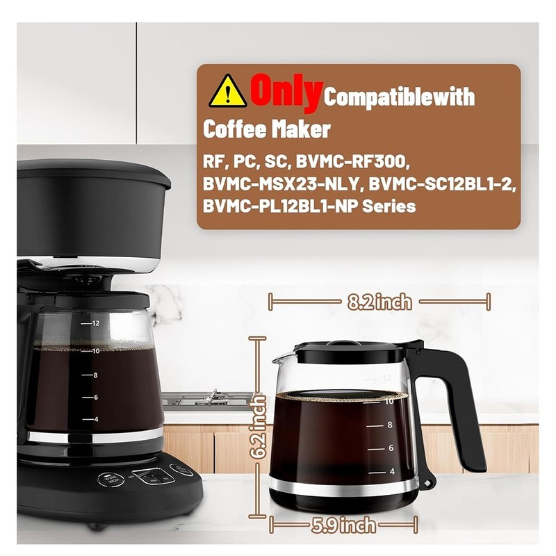 12 Cup Coffee Pot Replacement for Maker , PC, SC, BVMC-RF300,8168 gallery