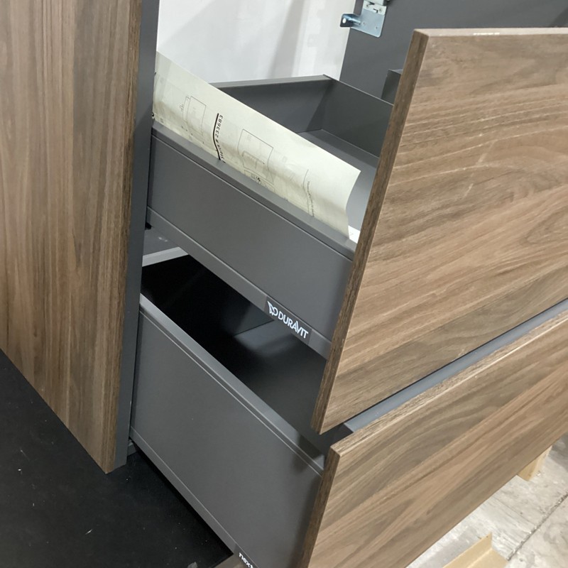 Duravit L-Cube Wall Mounted Vanity 2 Drawers Walnut Dark Finish LC 6241 02121 gallery