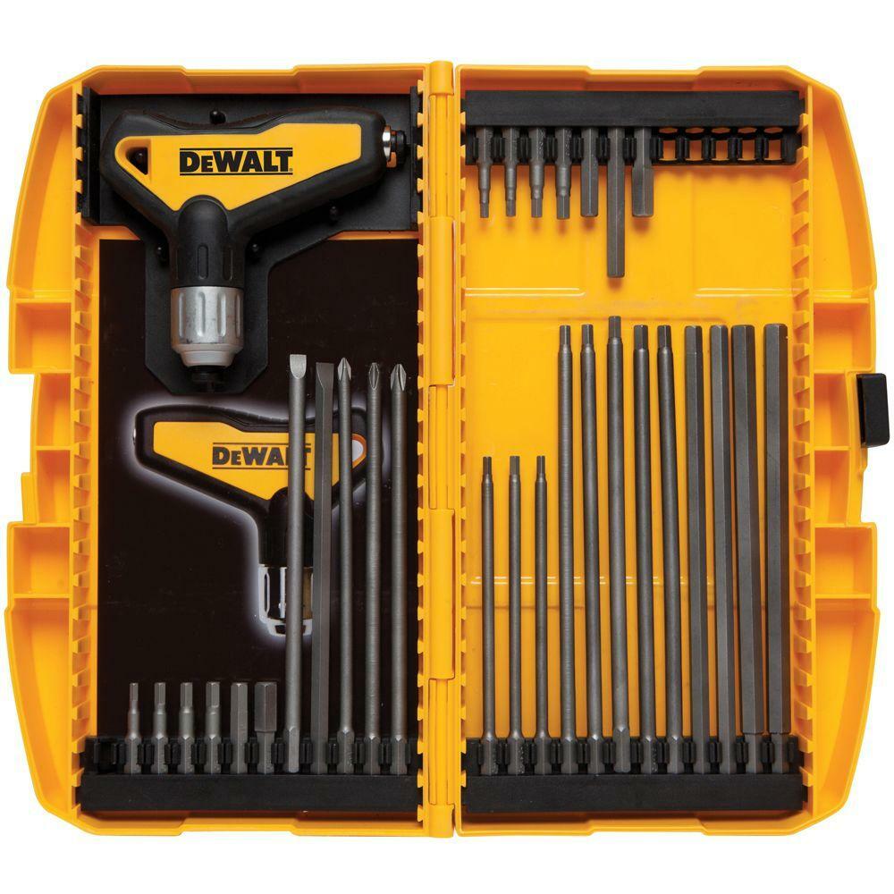 31 Piece Ratcheting T Handle Set Allen Wrench Hex Key Metric Tool Kit SAE - New gallery
