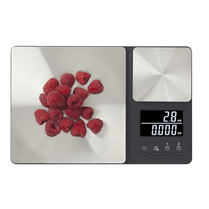 Dual Platform Digital Scale, 11 lb Capacity and 16 oz Precision Capacity, Black gallery