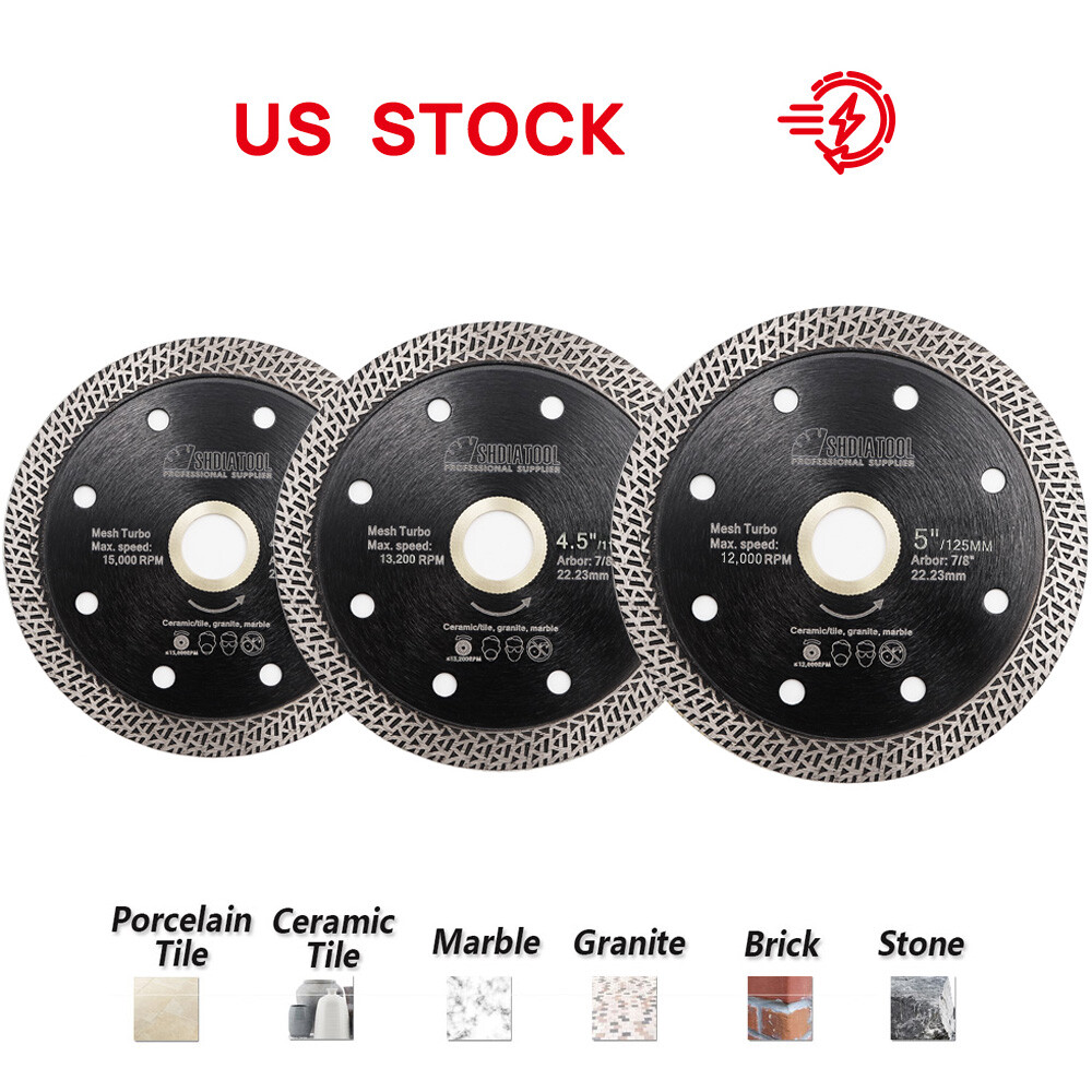 4/4.5/5" Diamond Angle Grinder Saw Blade Porcelian Tile Cutting Discs Grinder gallery