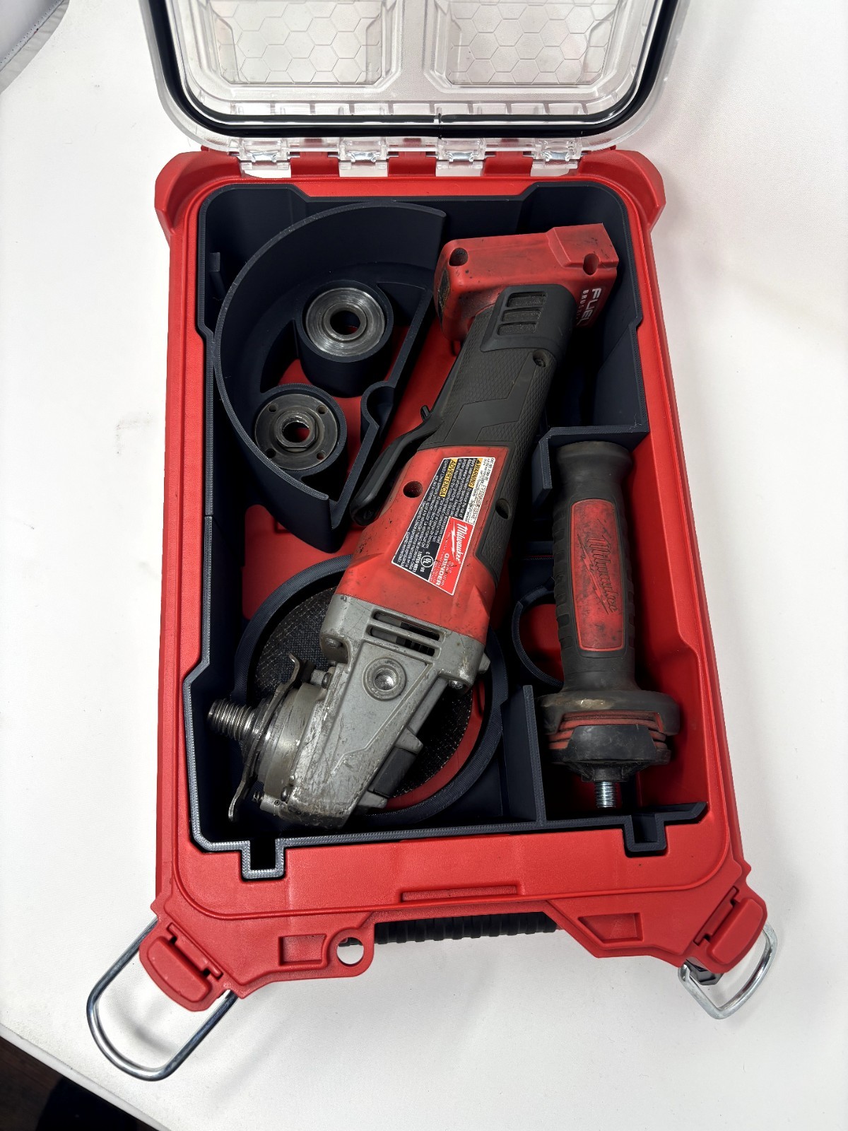 Fits Milwaukee Packout Deep Storage Tray INSERT for 4 1/2" Grinder & Accessories gallery