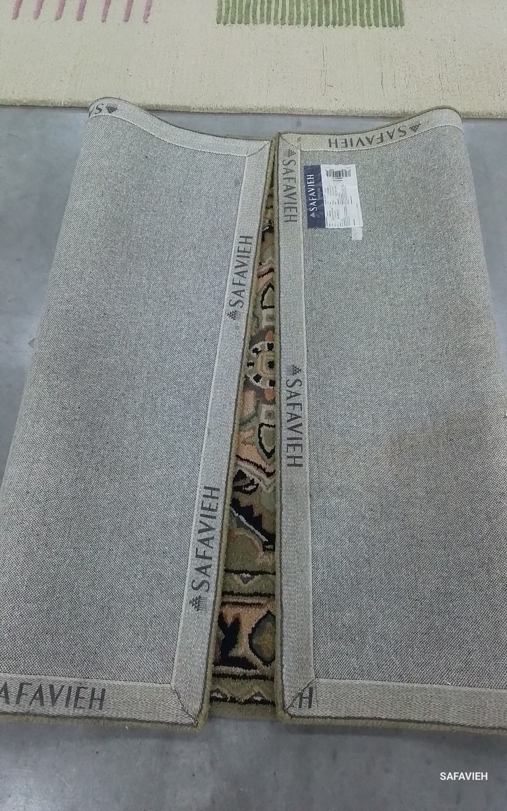 GREEN / LT BROWN 4'-0" x 6'-0" Back Stain Rug, Reduced Price 1172799326 HG625Y-4 gallery