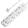 CRST Individual Switch Surge Protector 6-Outlets Wall Mount Power Strip gallery