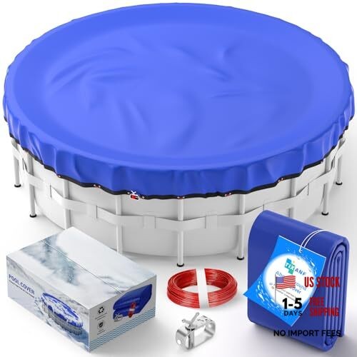 Winter Pool Cover for Above Ground Pools,Cold and UV Resistant Round 24Ft