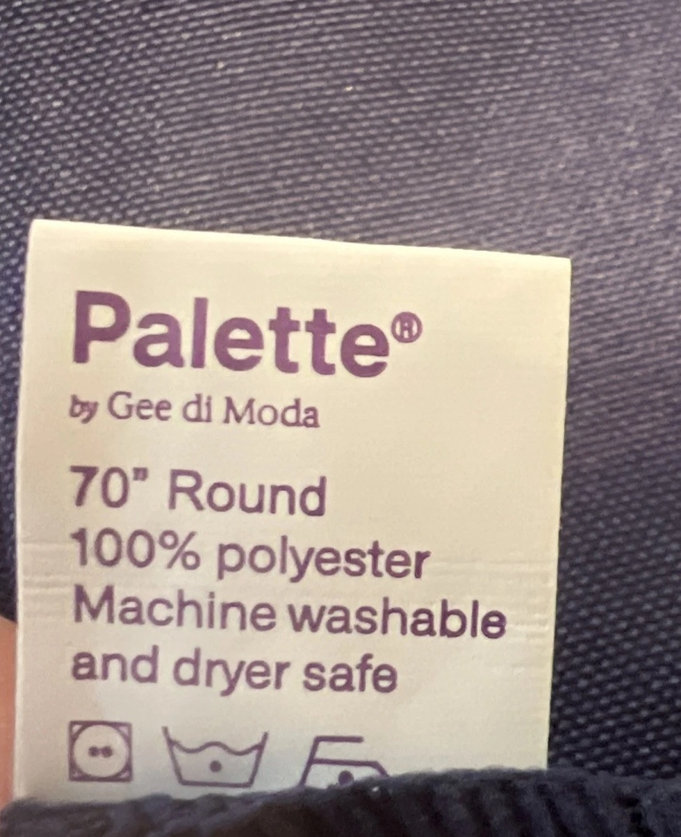Palette Round 72” Table Cloth 100% Polyester Machine Washable And Dryable gallery