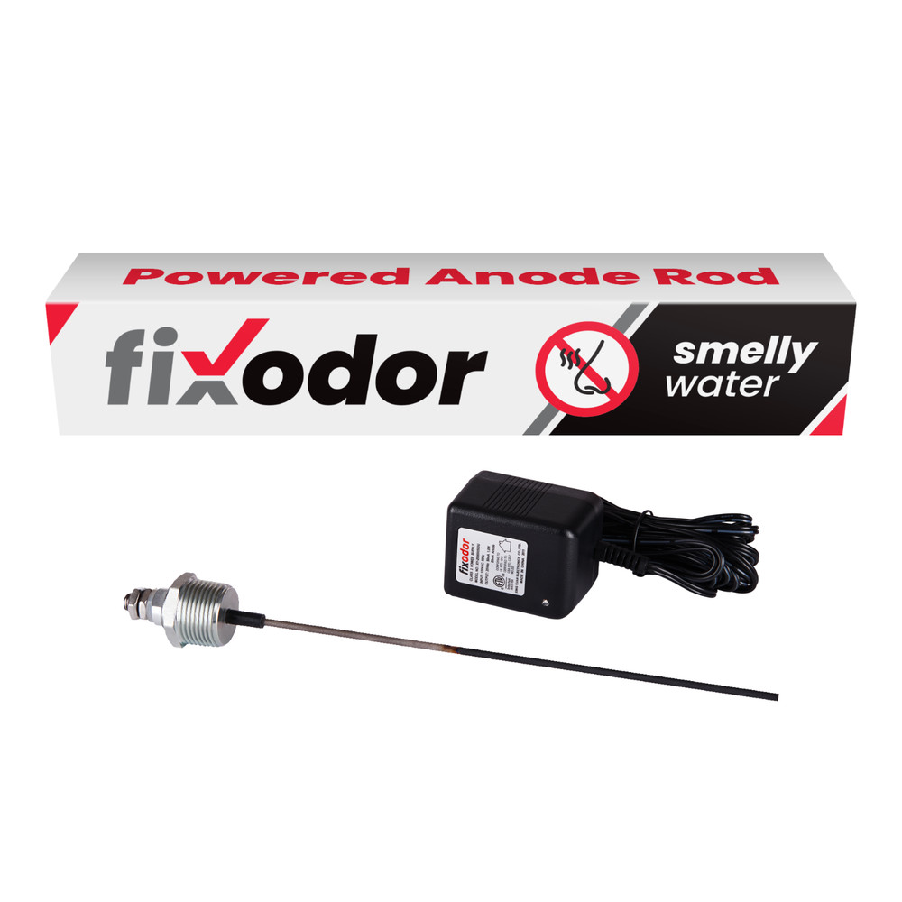 FIXODOR Powered Anode Rod for Water Heater - Stops Rotten Egg Smell in 24 hours