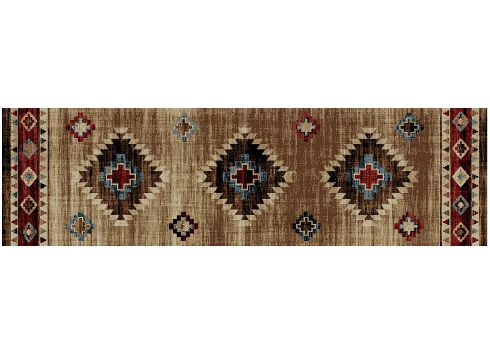 2x8 (2'3" x 7'7") Runner Southwestern Tribal Lodge Cabin Red Rug *FREE SHIPPING* gallery