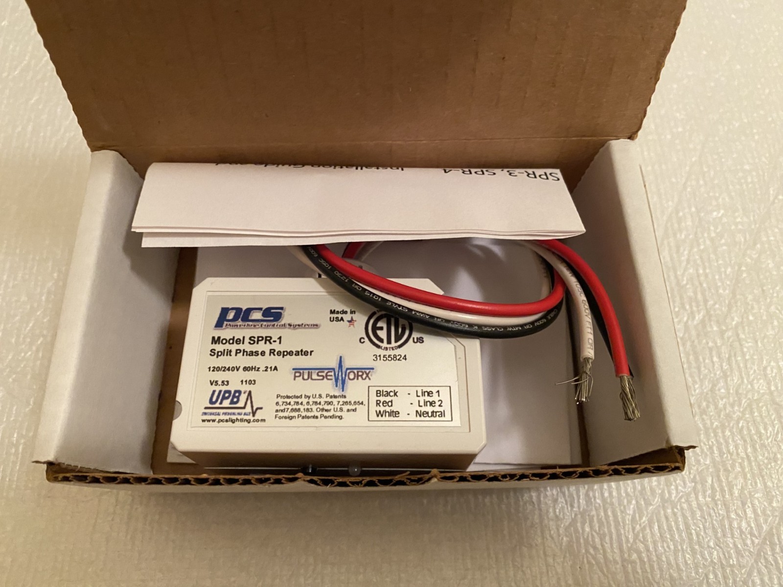 PCS PulseWorx UPB Wire-In Split Phase Repeater SPR-1 gallery