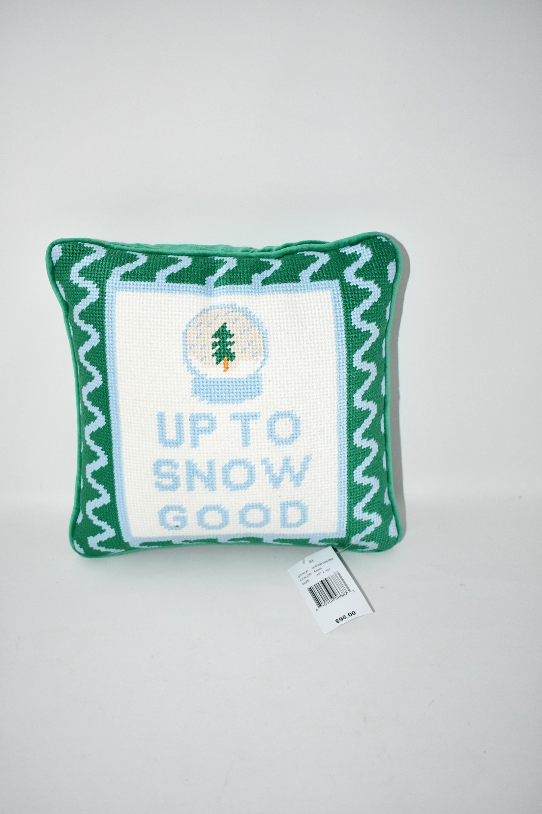 Furbish Holiday Collection Snow Good Needlepoint Pillow #FP-174 NWT gallery