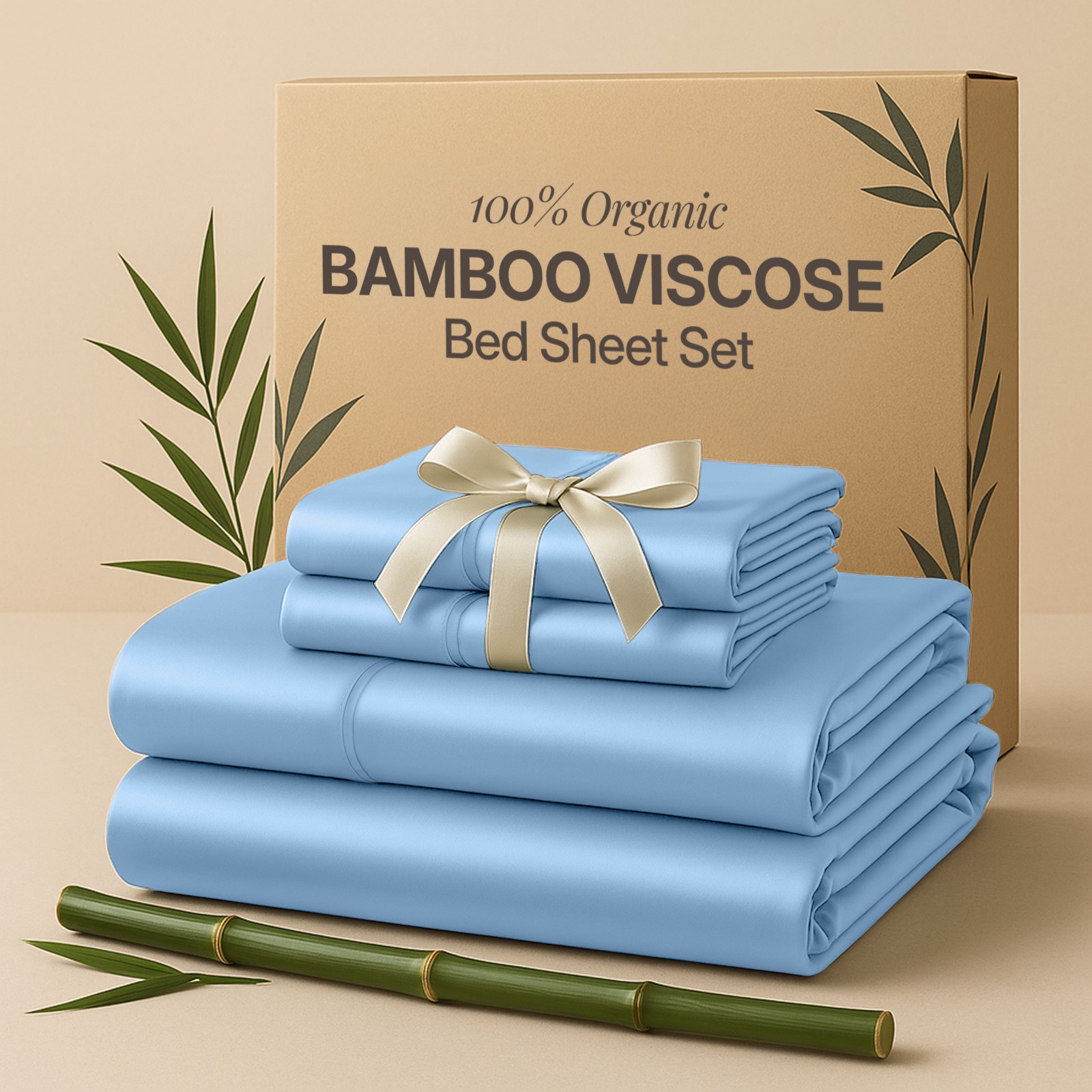 4PC Sheet Set 100% Bamboo Viscose Cooling Deep Pocket Luxury Soft Bed Sheets gallery