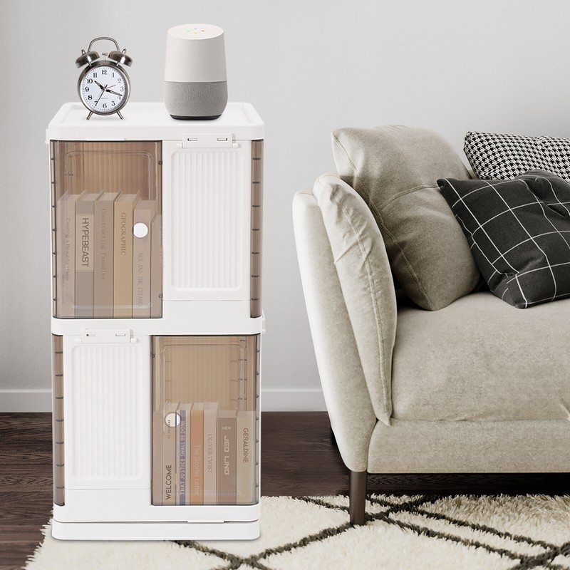 2-Tier Rotating Bookshelf, Book Storage Shelf, Floor Standing Rotating Bookcase gallery