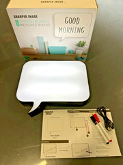 SHARPER IMAGE LED Light-Up Speech Bubble Whiteboard – Dry Erase Message Board