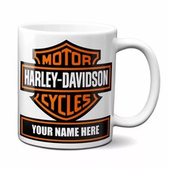 Harley Davidson Motorcycle Personalized Coffee Mug Custom with Any Name Text