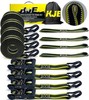Reflective Ratchet Straps, (4) 1.5" x 15' Tie Down Strap Sets + (4) Soft gallery