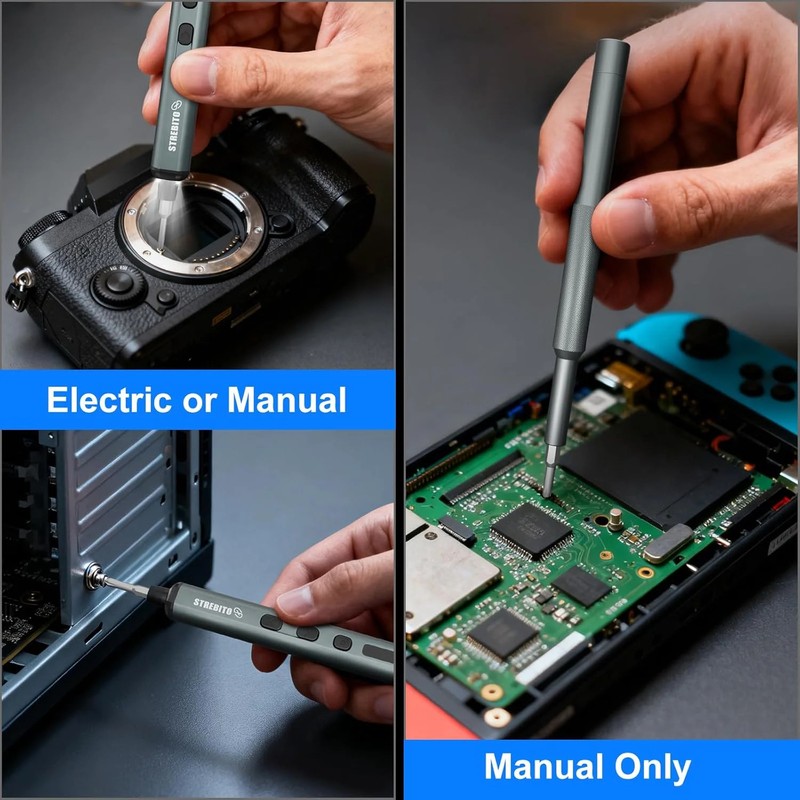 STREBITO Mini Electric Screwdriver, 67 in 1 Electric Screwdriver Kit - 50 S2 Pre gallery