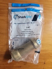 SharkBite 3/4 in. Push-to-Connect Check Valve, U2016-0000LF. Original Brass NOS