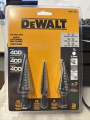DEWALT Step Drill Bit Set – 3 Pieces (DWA17SET) New In Box