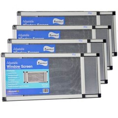 Adjustable Window Screen, Vertical/Horizontal, 10″x19-36″ or 19″x10-18″, 4 Pack