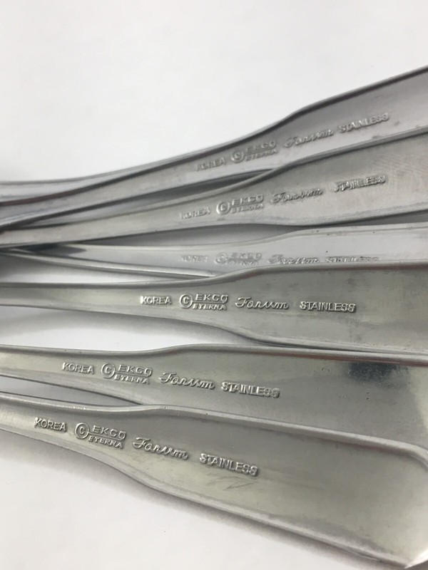 Ekco Eterna FORUM Stainless 7 Teaspoons Flatware Korea gallery
