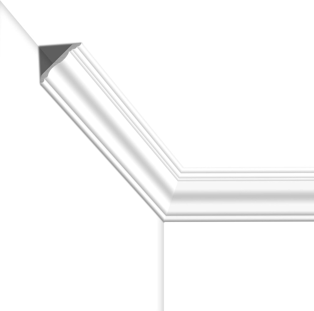 STICKGOO 10-Pack 4 FT Decorative Ceiling Crown Molding Trim, White (40' total)
