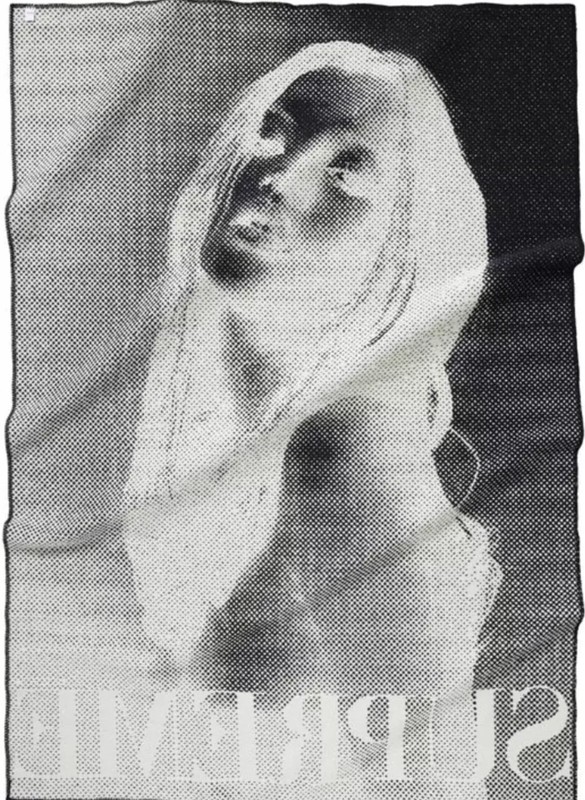 Supreme®/Faribault Woolen Mill Kate Moss Throw Blanket - White - FW24 gallery