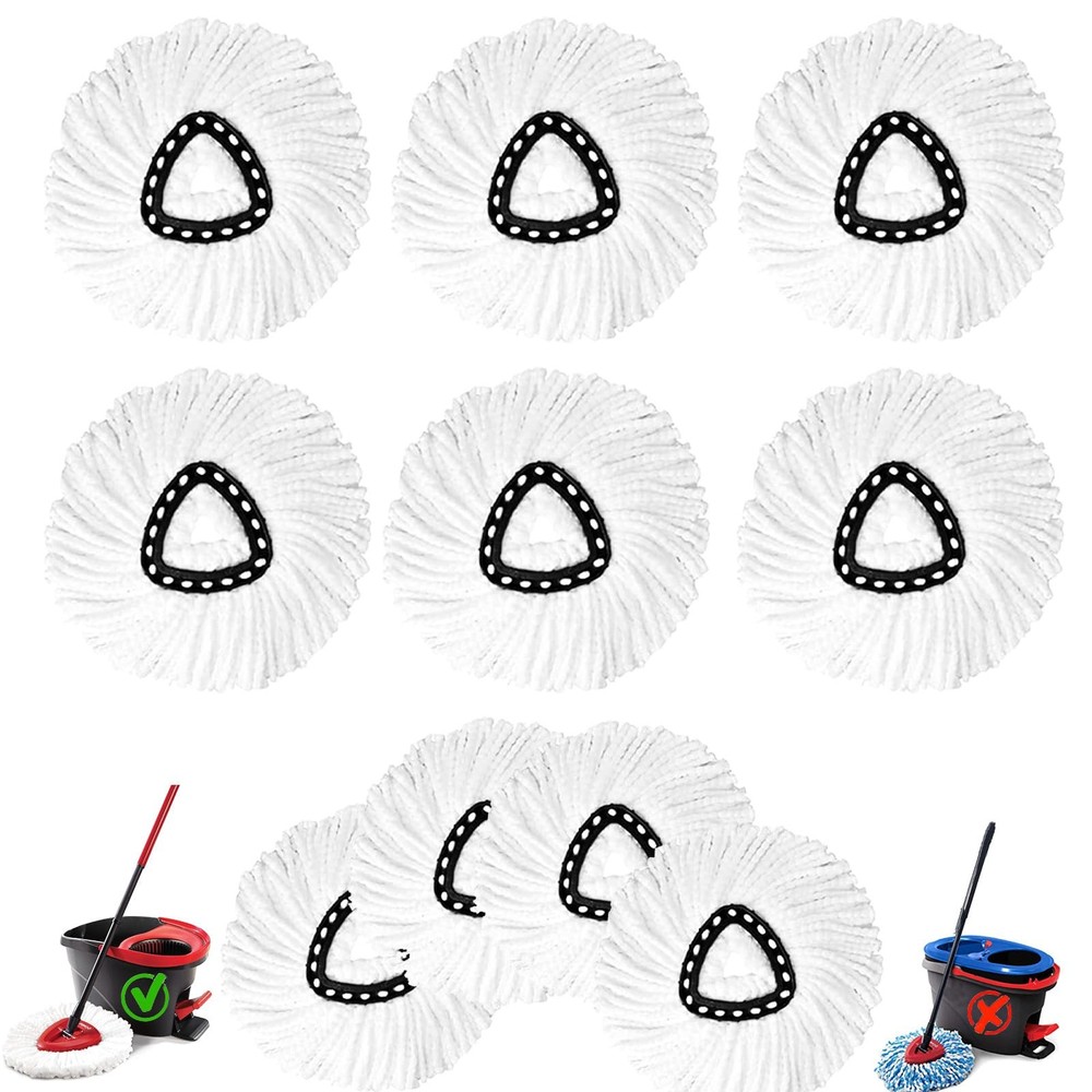 10Pack Spin Mop Replacement Heads,Spinning Mop Replace Head for Easy Wring Mo...