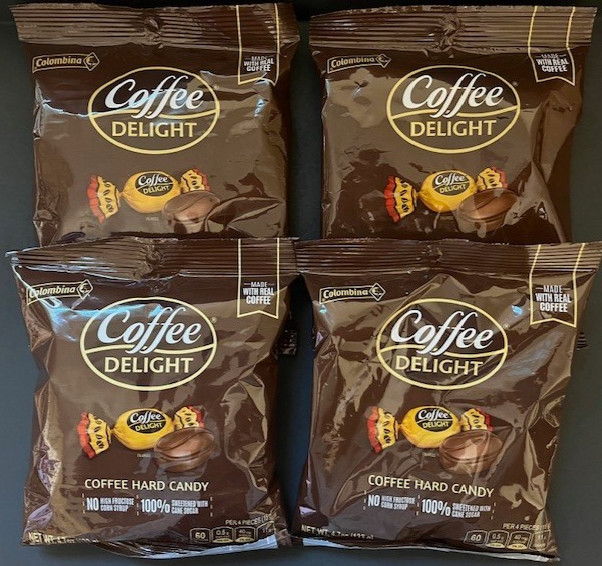 COLOMBINA Coffee Delight Hard Candy- Made with 100% Coffee- {4 LARGE BAGS}