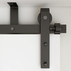 4ft-20ft Ceiling Mount Sliding Barn Door Hardware Closet Kit Single/Double Doors
