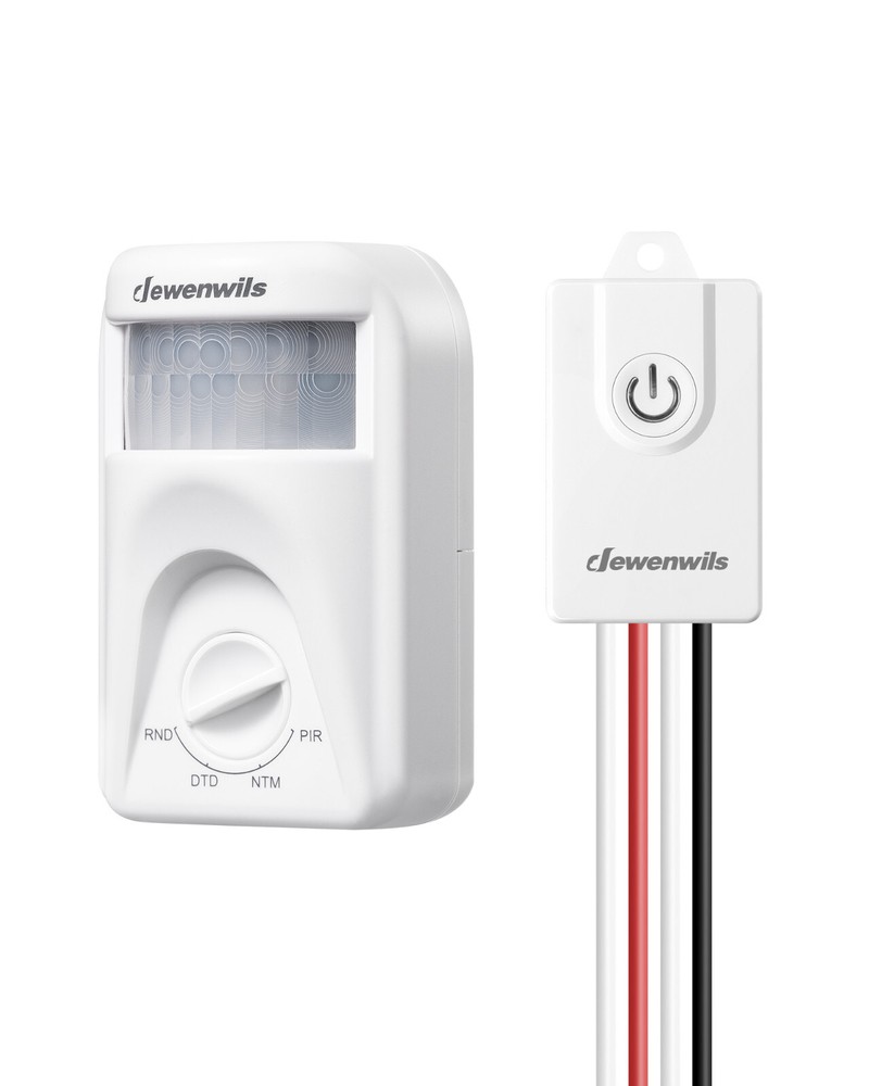 DEWENWILS Wireless Motion Sensor Light Switch,PIR Motion Sensor, 4 Modes, 120°