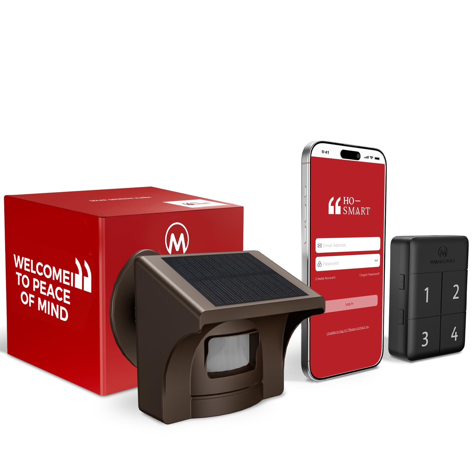 Solar Driveway Alarm System - Wireless Motion Alerts, 1/2 Mile Range, App gallery