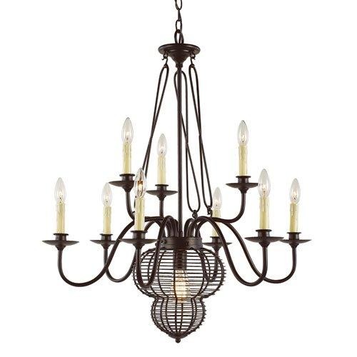 Trans Globe Lighting - French Basket -Ten Light 2-Tier Chandelier gallery
