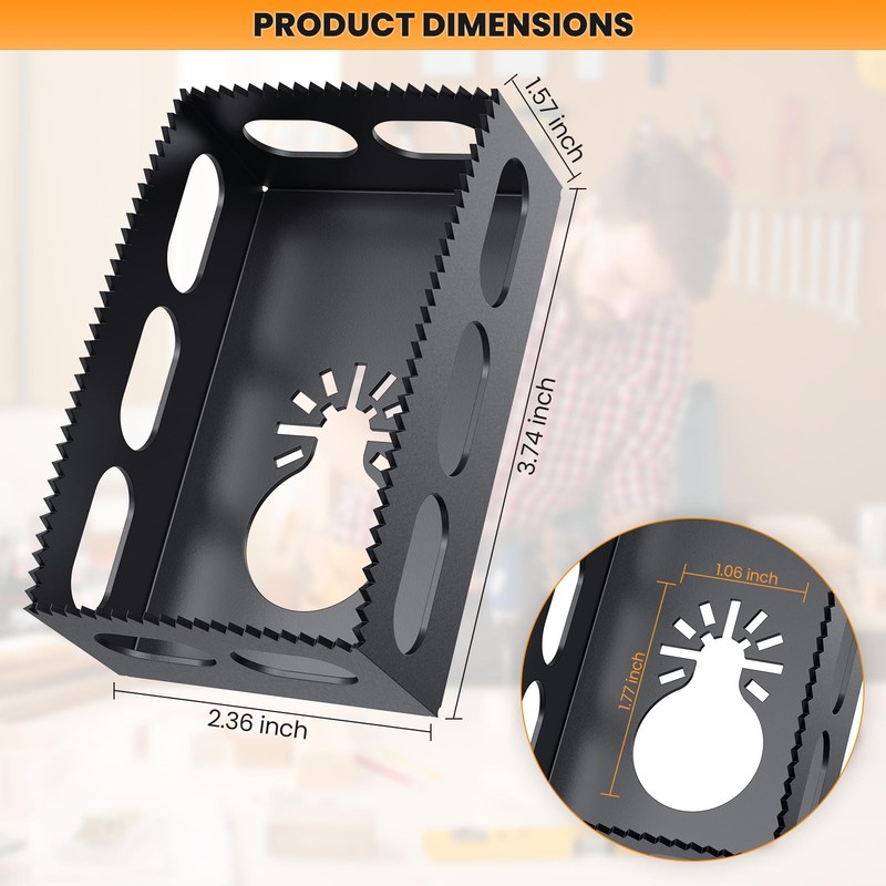 1 PCS Drywall Outlet Cutter Tool - Square Slot Cutter, Fits Most Oscillating ... gallery