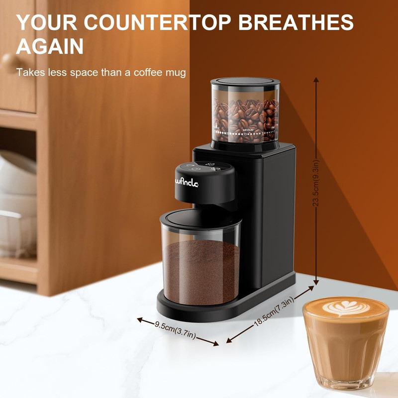 Conical Burr Coffee Grinder Touch Edition Electric Coffee Bean Grinder - 25 Grin gallery