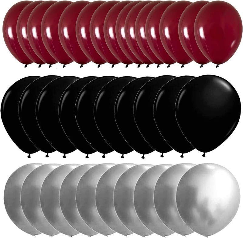 Graduation Decorations Maroon Black 2025/Burgundy Burgundy Silver gallery